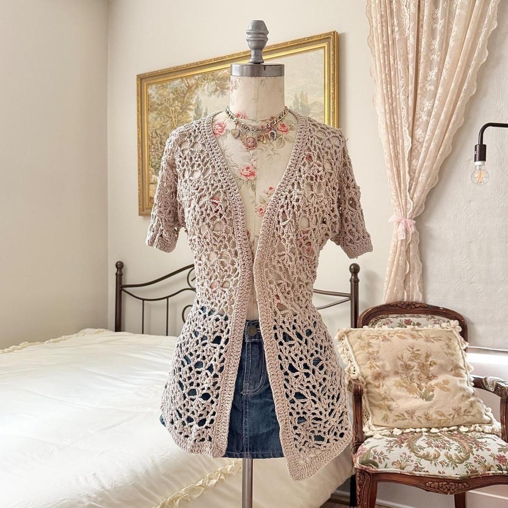 Crochet fairy Cardigan  Y2K Chicos size 2